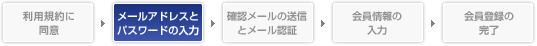 メールアドレスとパスワードの入力